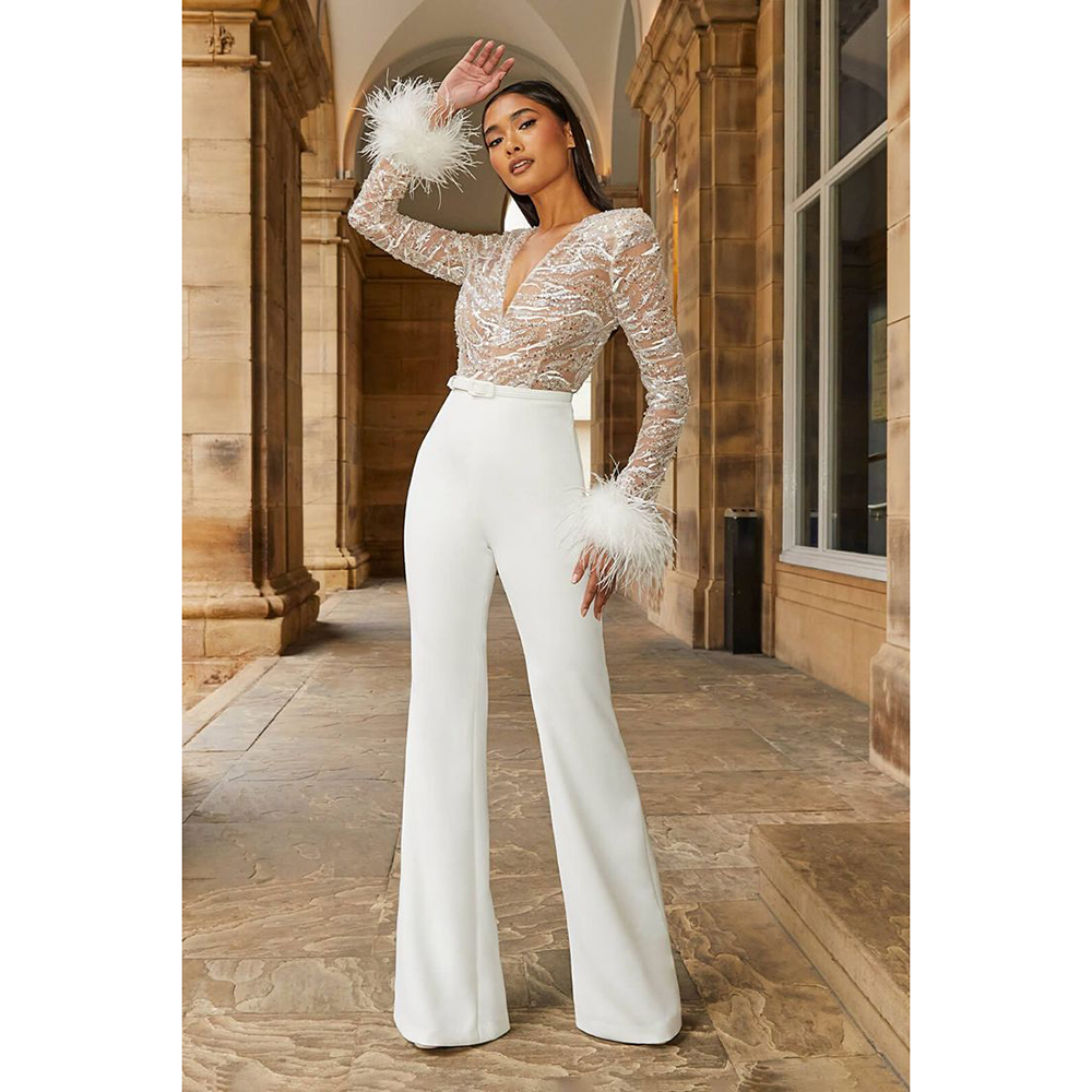Women'S Formal Jumpsuit Evening Wear - Eleganckie stroje wieczorowe dla kobiet z