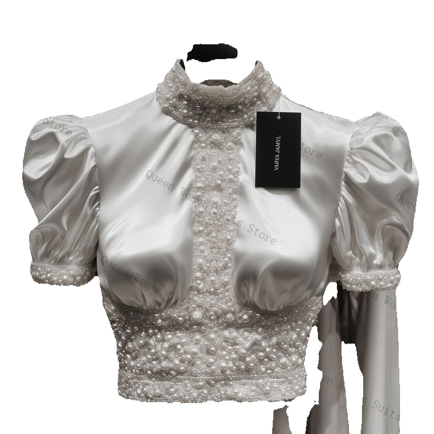 Women'S Formal Wear For Wedding Guest - Luksusowy Garnitur Damski z Perłami, 2-częściowy: