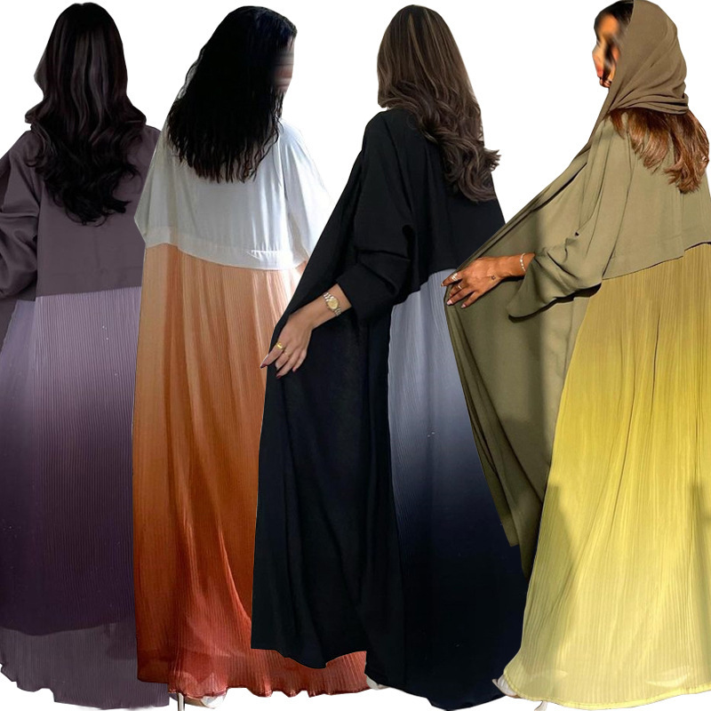 Women Formal Wear Dubai - Muzułmańska damska plisowana abaja w stylu