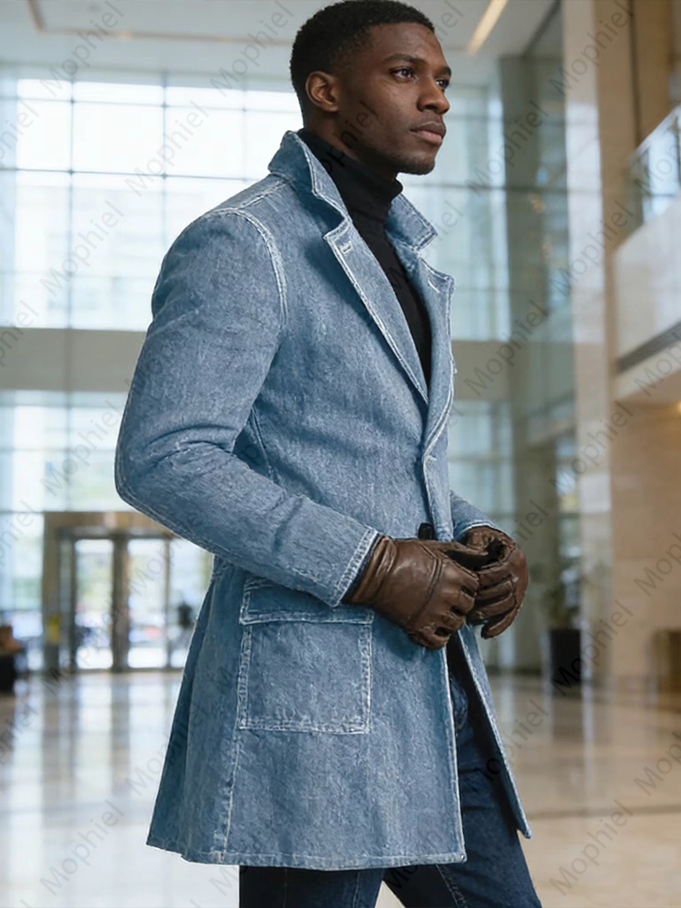 Męski płaszcz jeansowy w stylu – Trench Coat Formal recenzja i cena