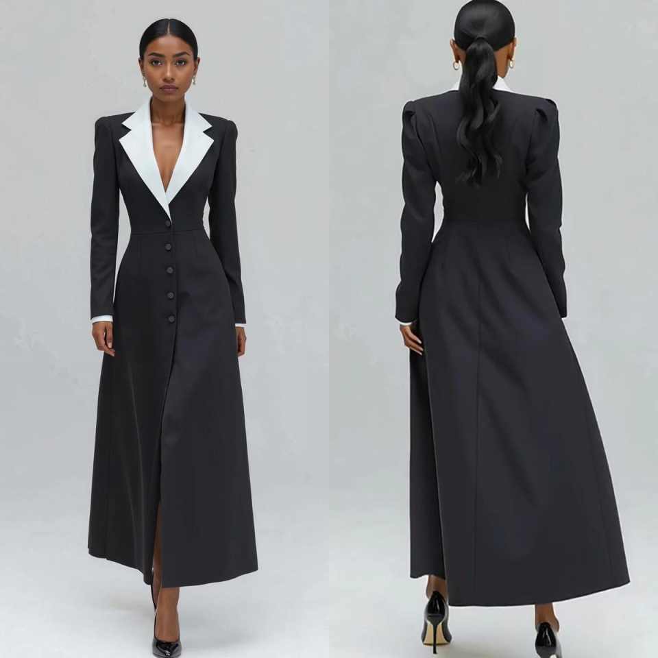 Długa damska marynarka w kszta – Women'S Formal Wear For Wedding Guest recenzja i cena