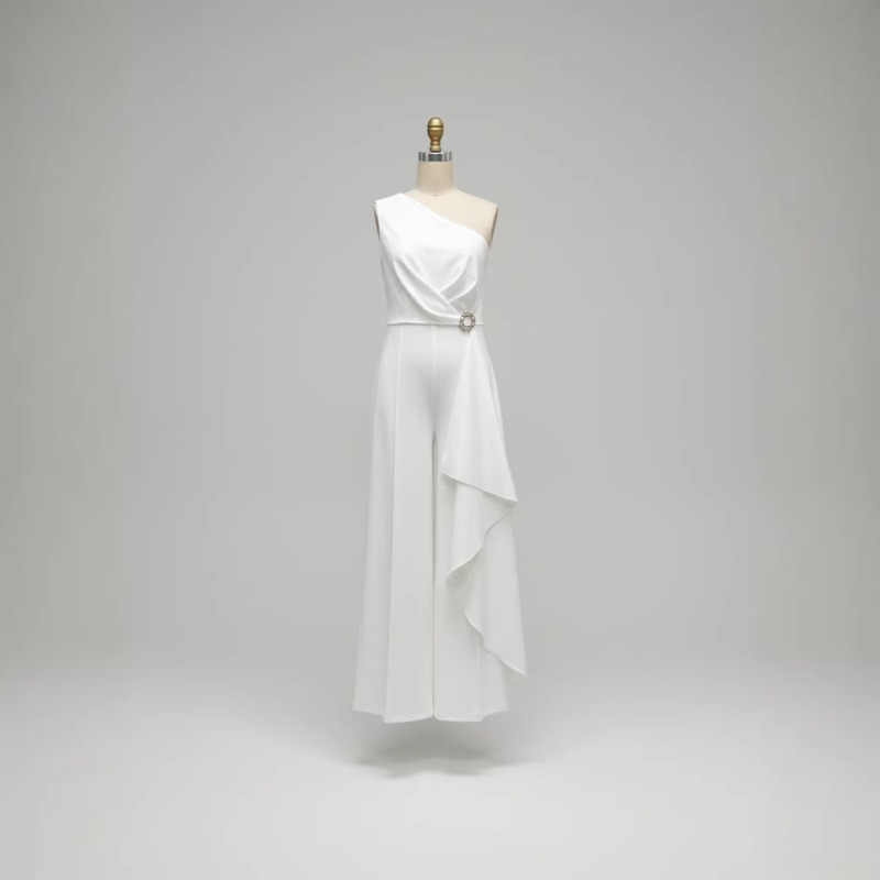 Elegancki damski biały kombine – Women'S Formal Jumpsuit Evening Wear recenzja i cena
