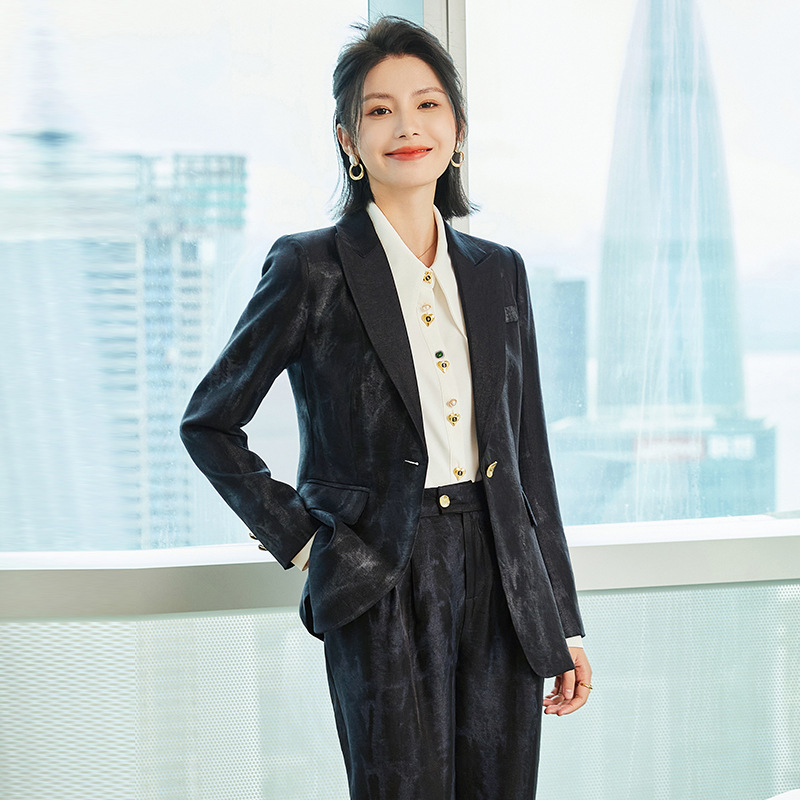 Kobiety Złoty Czarny Formalny  – Women Formal Wear With Black Blazer recenzja i cena