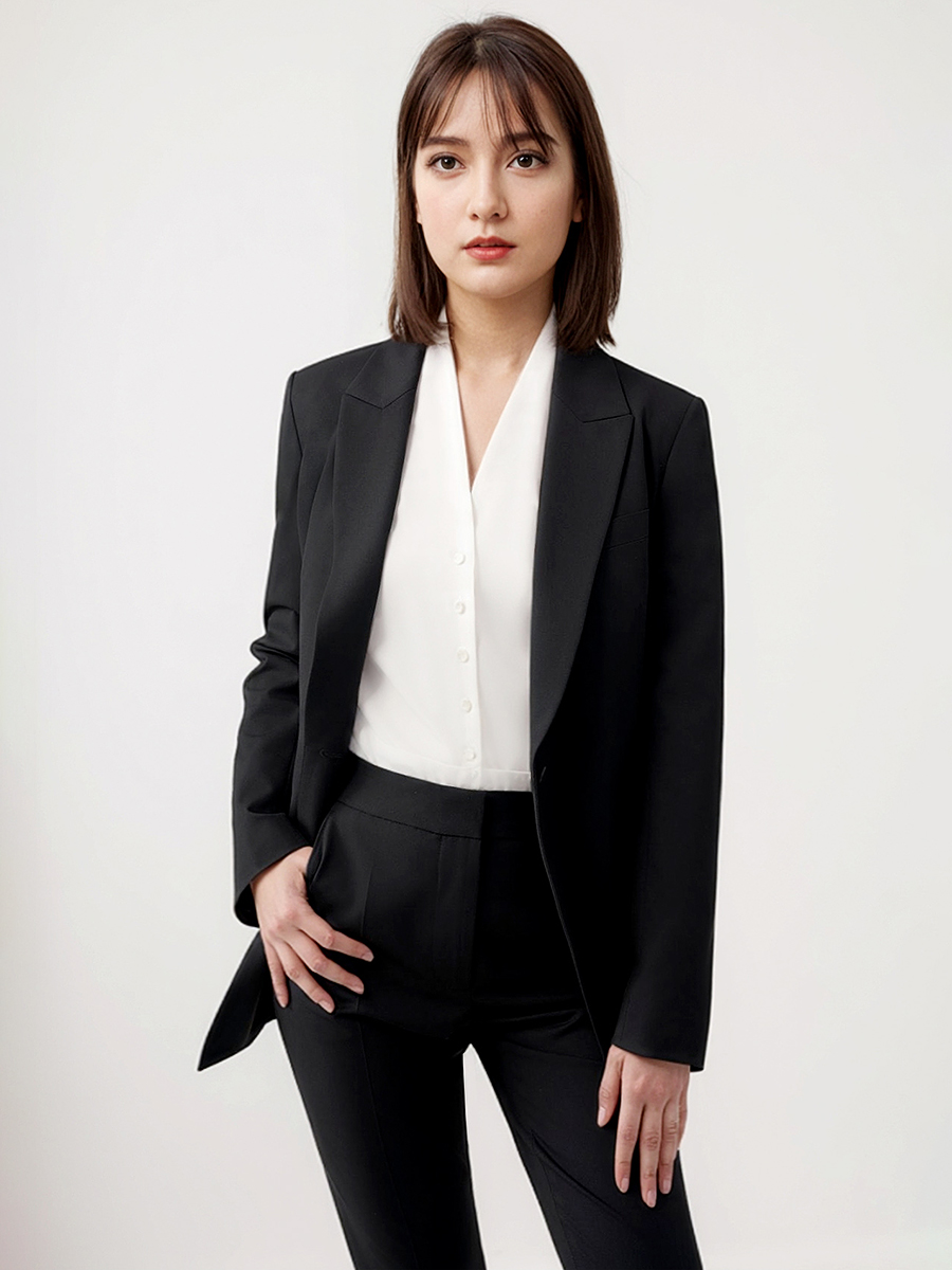 Garnitury damskie Zestaw Maryn – Women Formal Wear With Black Blazer recenzja i cena