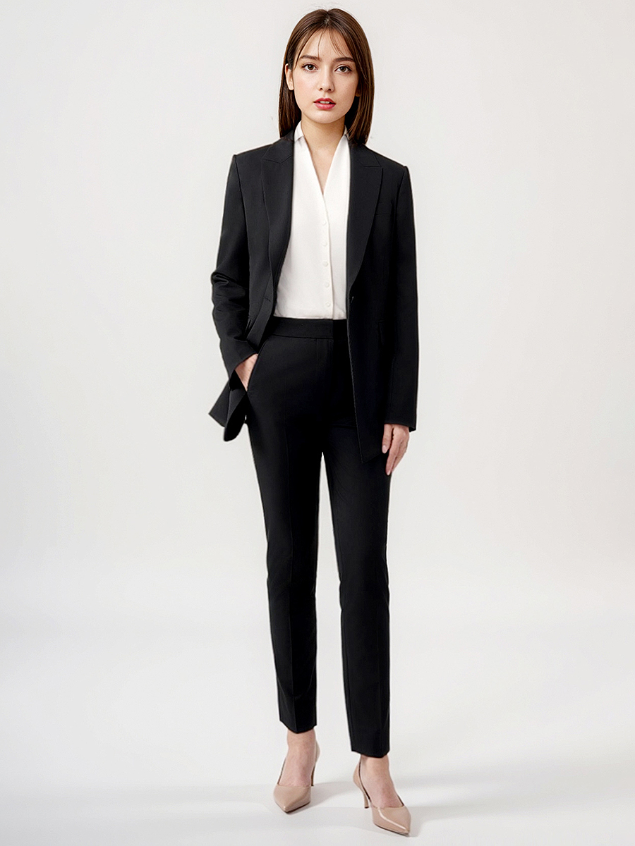 Garnitury damskie Zestaw Maryn – Women Formal Wear With Black Blazer recenzja i cena