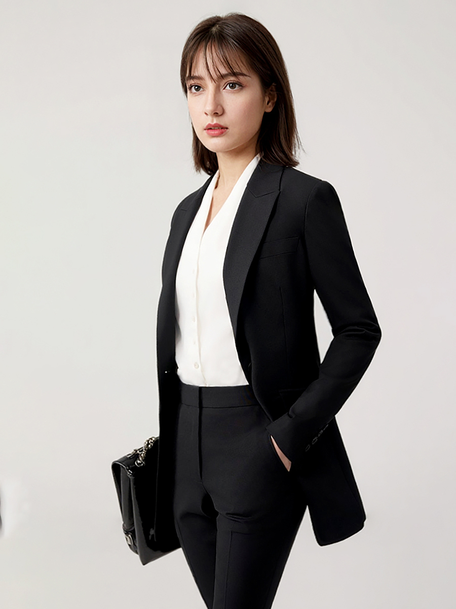 Garnitury damskie Zestaw Maryn – Women Formal Wear With Black Blazer recenzja i cena