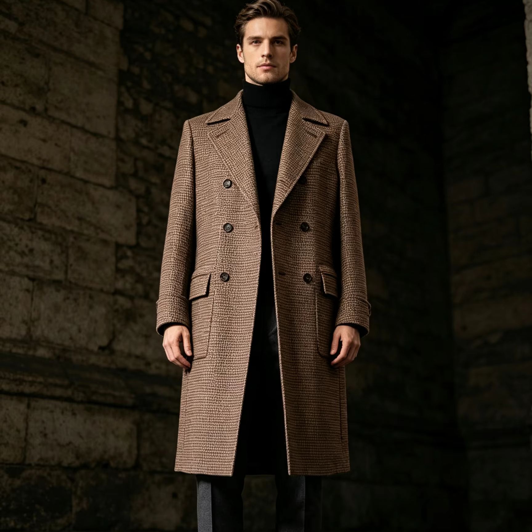 Męski długi płaszcz z czystej  – Trench Coat Formal recenzja i cena