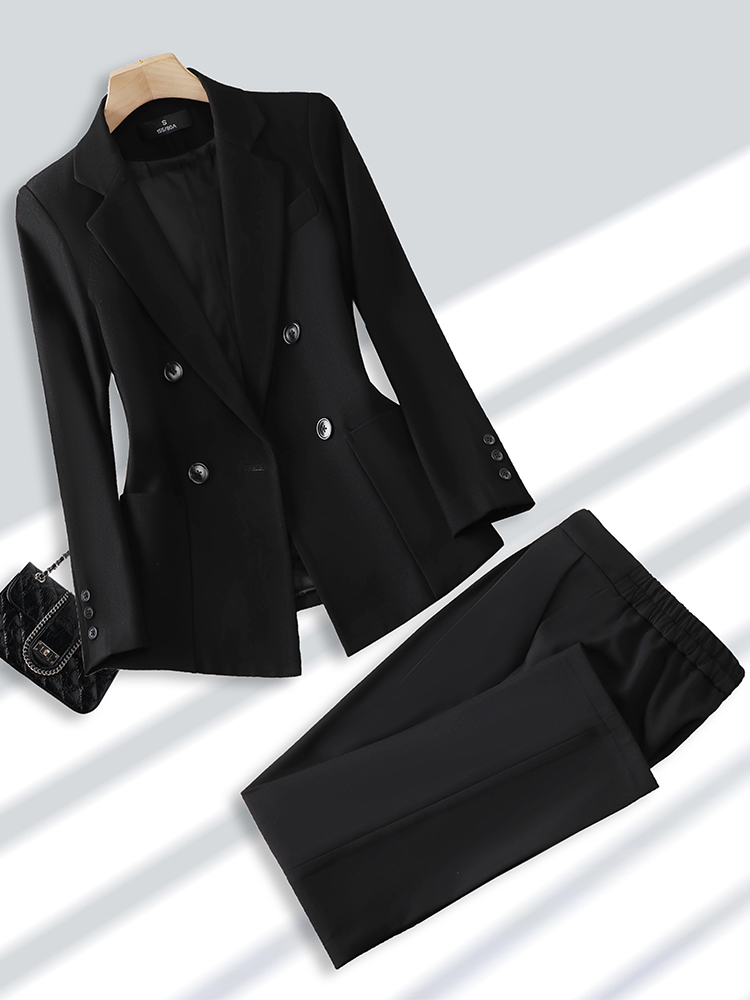 Modny damski garnitur ze spodn – Women Formal Wear With Black Blazer recenzja i cena