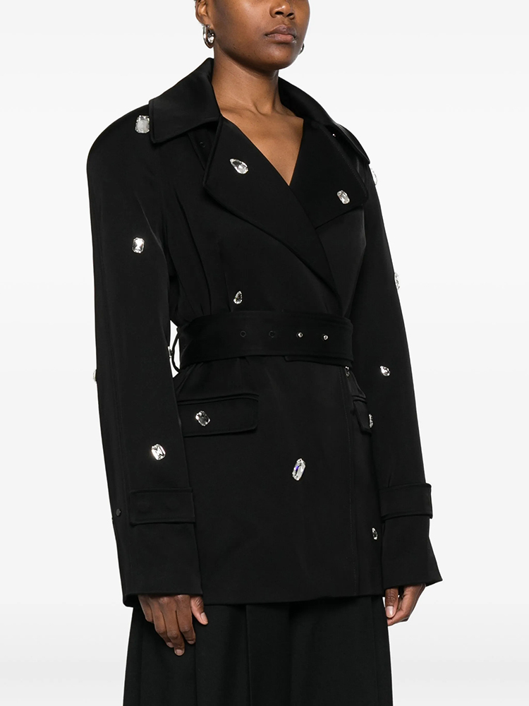 Czarny dwurzędowy trencz z sre – Trench Coat Formal recenzja i cena