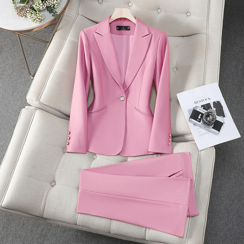 Damski elegancki garnitur biur – Women Formal Wear With Black Blazer recenzja i cena