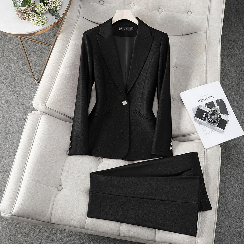Damski elegancki garnitur biur – Women Formal Wear With Black Blazer recenzja i cena