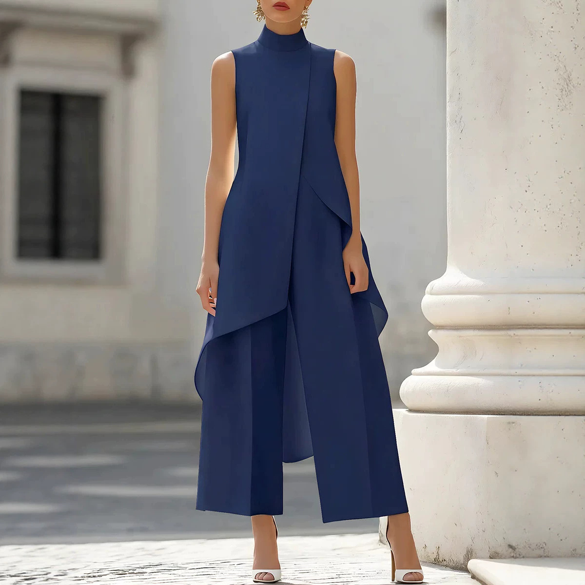 Kombinezon damski bez rękawów  – Women'S Formal Jumpsuit Evening Wear recenzja i cena