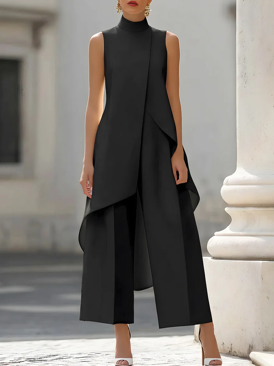 Kombinezon bez rękawów z wysok – Women'S Formal Jumpsuit Evening Wear recenzja i cena