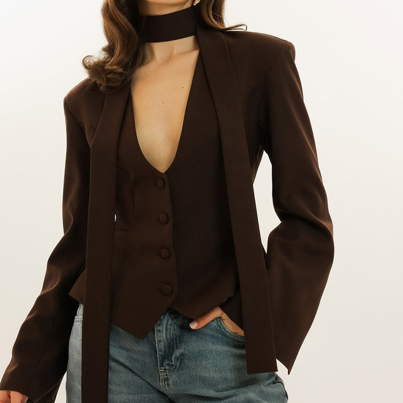 Jesienny damski komplet: krótk – Women'S Formal Wear For Wedding Guest recenzja i cena