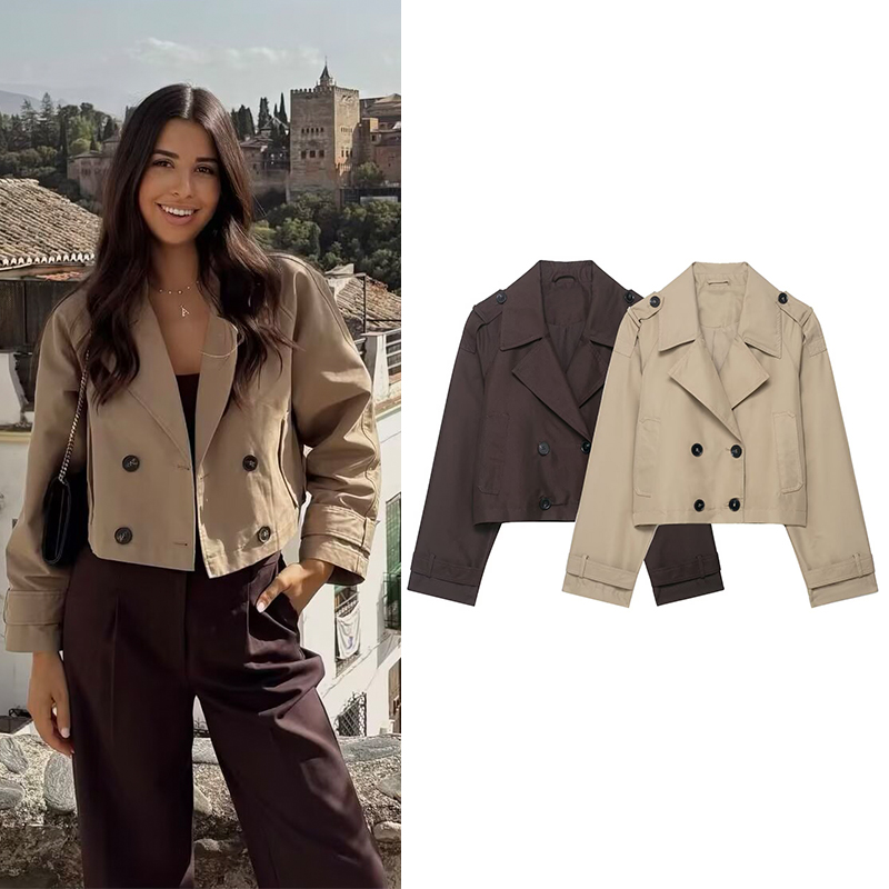 Damski płaszcz trencz dwurzędo – Trench Coat Formal recenzja i cena