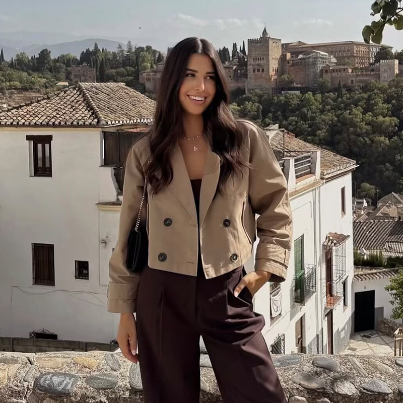 Damski płaszcz trencz dwurzędo – Trench Coat Formal recenzja i cena