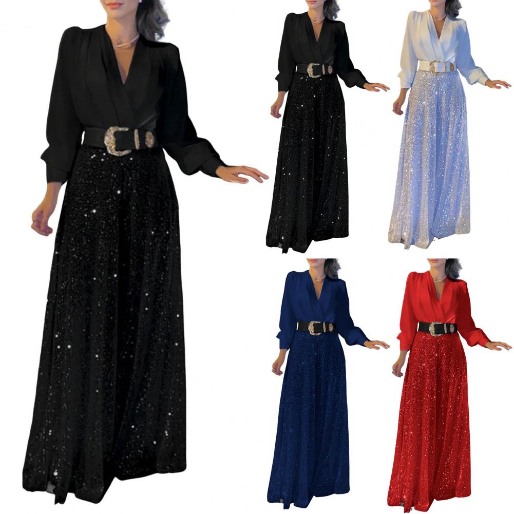 Kombinezon z szerokimi nogawka – Women'S Formal Jumpsuit Evening Wear recenzja i cena