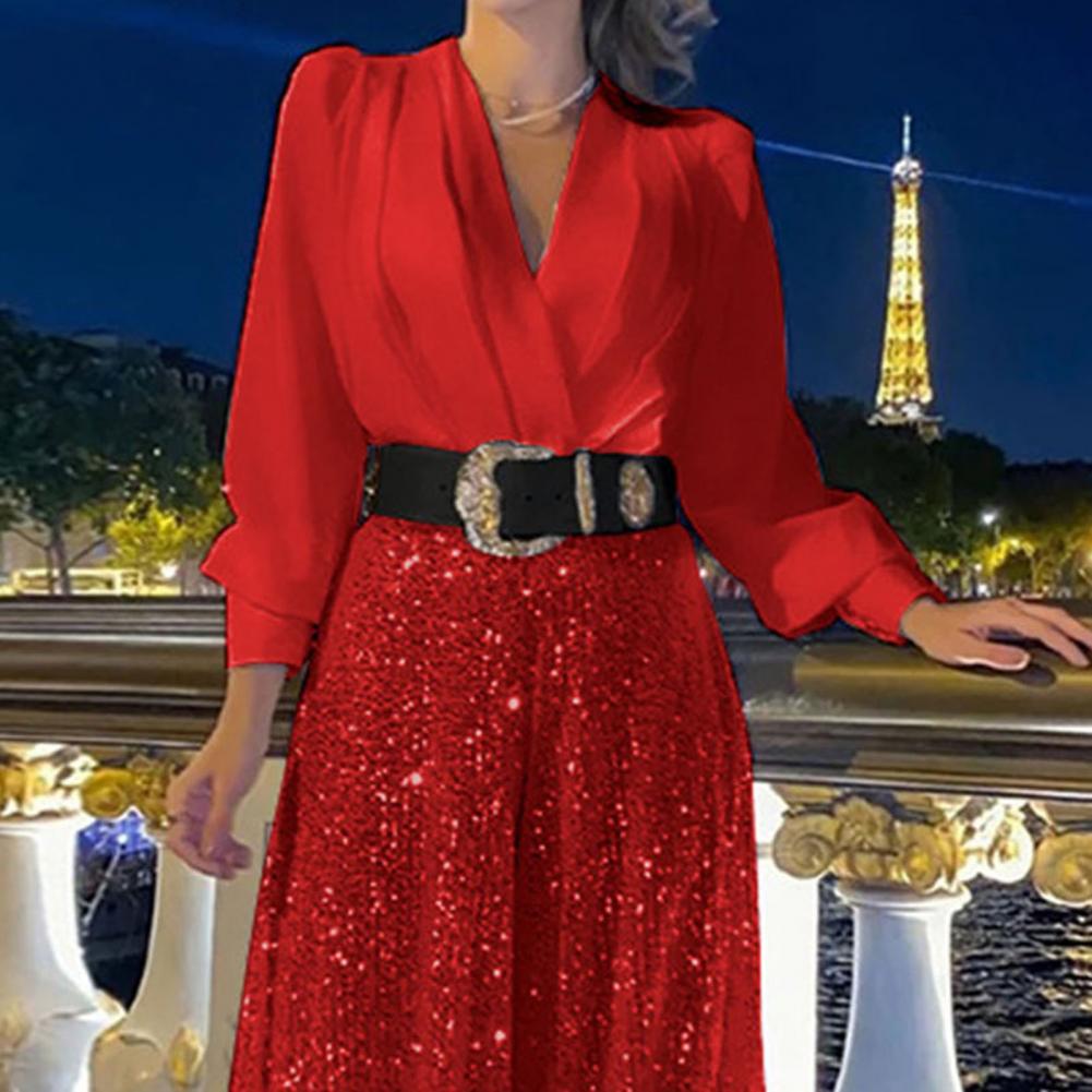 Kombinezon z szerokimi nogawka – Women'S Formal Jumpsuit Evening Wear recenzja i cena