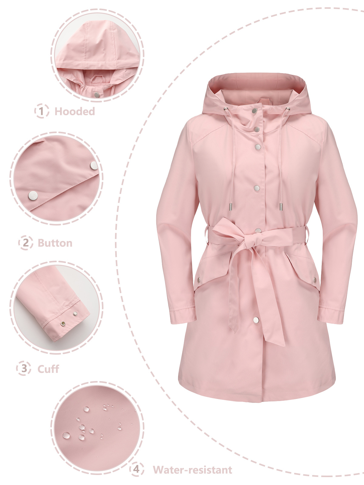 Wiosna jesień nowa wodoodporna – Trench Coat Formal recenzja i cena