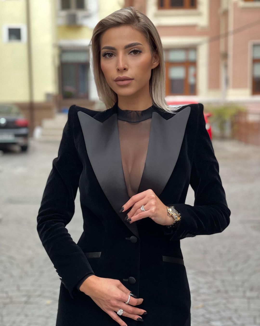 Fajne czarne 1 szt. Damskie ma – Women Formal Wear With Black Blazer recenzja i cena